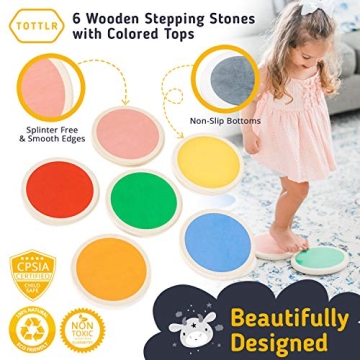 Colorful Tottlr Stepping Stones for Kids - Non-Toxic Fun
