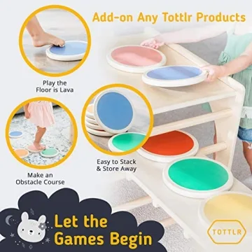 Colorful Tottlr Stepping Stones for Kids - Non-Toxic Fun