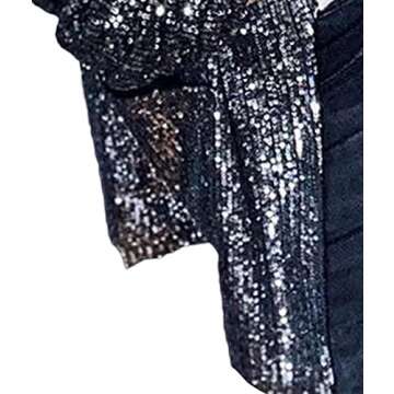 Dazzling SEMATOMALA Women's Sequin Open Front Blazer