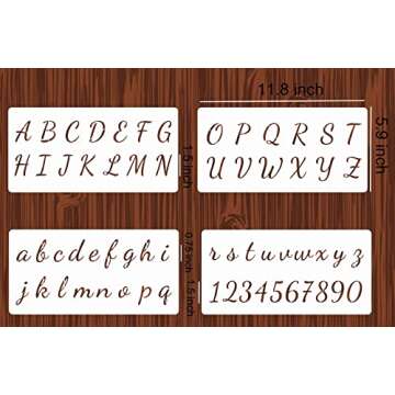 Letter Stencils for Scrapbooking 2 inch Letter Stencil Small Alphabet Stencils Reusable Letters and Numbers Stencils for Painting on Wood Scrapbook Wall Cake