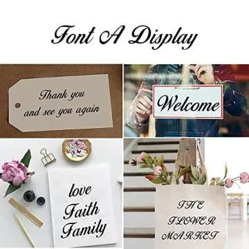 Letter Stencils for Scrapbooking 2 inch Letter Stencil Small Alphabet Stencils Reusable Letters and Numbers Stencils for Painting on Wood Scrapbook Wall Cake