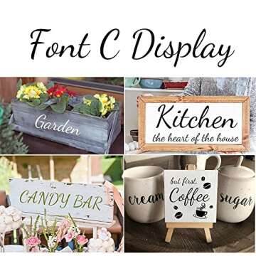 Letter Stencils for Scrapbooking 2 inch Letter Stencil Small Alphabet Stencils Reusable Letters and Numbers Stencils for Painting on Wood Scrapbook Wall Cake