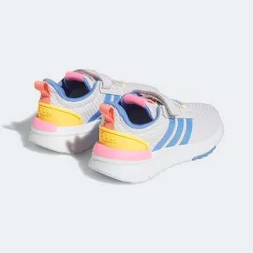 adidas Racer TR21 Running Shoe, Dash Grey/White/Beam Pink, 2 US Unisex Little Kid