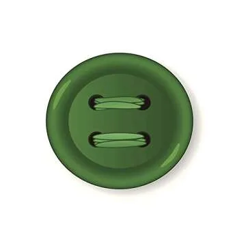 Green Buttons 4 Holes Round Buttons for DIY Sewing Craft, 1 Inch to 0.6 Inch Assorted Sizes 660 Pcs