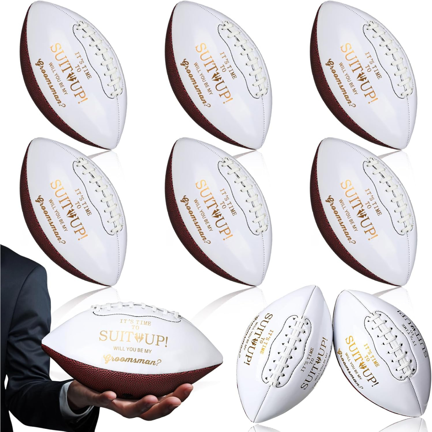 Groomsmen Football Proposal Gifts - 6 Pack