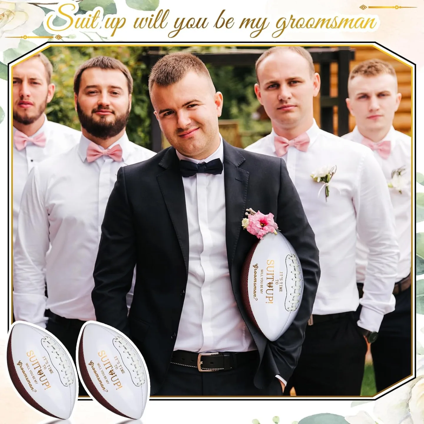 Groomsmen Football Proposal Gifts - 6 Pack