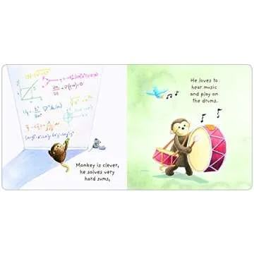 Jellycat I Know A Monkey Book - Fun Board Book for Kids