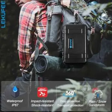 Lekufee Travel Waterproof Hard Case Compatible with DJI Osmo Pocket 3/Creator Combo/Power Expansion Combo/DJI Pocket 3 Video Camera/Vlogging Camera and Accessories(Case & Bag Only)