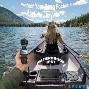 Lekufee Travel Waterproof Hard Case Compatible with DJI Osmo Pocket 3/Creator Combo/Power Expansion Combo/DJI Pocket 3 Video Camera/Vlogging Camera and Accessories(Case & Bag Only)