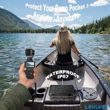 Lekufee Travel Waterproof Hard Case Compatible with DJI Osmo Pocket 3/Creator Combo/Power Expansion Combo/DJI Pocket 3 Video Camera/Vlogging Camera and Accessories(Case & Bag Only)