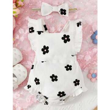 Fullfamous Infant Baby Girl Clothes Outfits Romper Spring Summer Clothing Onesie Bodysuit Jumpsuit r...