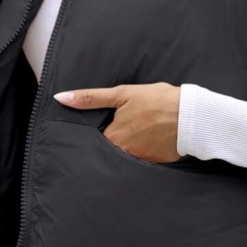 Hixiaohe Women's Winter Crop Vest Puffer Lightweight Stand Collar Padded Vest Zip Up Sleeveless Jacket(Black,M)