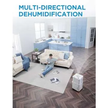 Midea Cube 50 Pint Dehumidifier for Basement and Rooms at Home for up to 4,500 Sq. Ft., Built-in Pum...