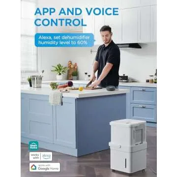 Midea Cube 50 Pint Dehumidifier for Basement and Rooms at Home for up to 4,500 Sq. Ft., Built-in Pump, Drain Hose Included, Smart Control, Works with Alexa (White), ENERGY STAR Most Efficient 2023