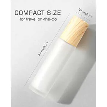 Essential Oil Roller Bottles, Gemice 10ml Roll on bottle with Stainless Steel Balls, Portable Refillable Clear Perfume Sample Bottles, Opener and Dropper included1