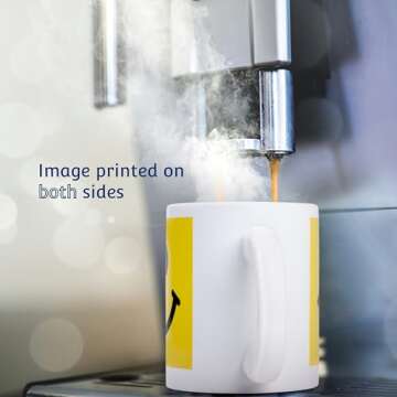 3dRose Yellow-Headed Amazon Parrot, Tropical Bird, Belize Pete Oxford Two Tone Mug, 11 oz, Black/White