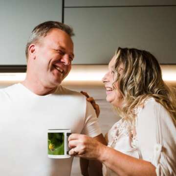 3dRose Yellow-Headed Amazon Parrot, Tropical Bird, Belize Pete Oxford Two Tone Mug, 11 oz, Black/White