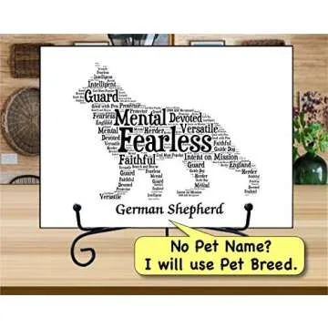 Personalized German Shepherd Wall Art Print - USA Handmade
