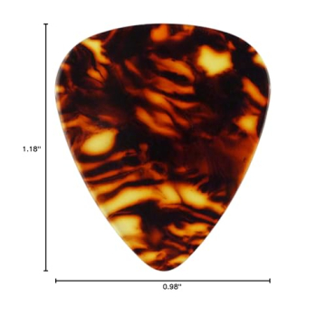Quality Brown Tortoise Celluloid Guitar Picks - 3 Pack