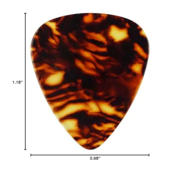 Quality Brown Tortoise Celluloid Guitar Picks - 3 Pack