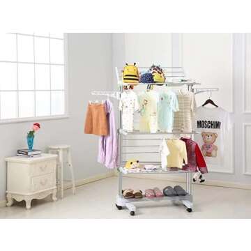 Newerlives BR505 3-Tier Collapsible Drying Rack