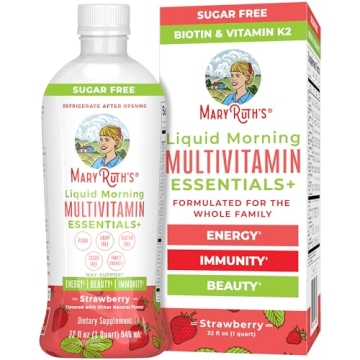 MaryRuth Organics Multivitamin for Women Men & Kids | Sugar Free | Vegan | Vitamin A, C, D, E, B12, ...