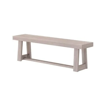 Plank+Beam Farmhouse Dining Bench - Solid Wood, Easy Assembly