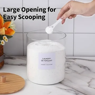 Stylish Glass Jars for Laundry Organization Set of 2