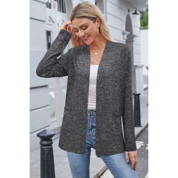 ULTRANICE Cardigan Sweaters Womens Fall Fashion 2024 Lightweight Long Sleeve Casual Business Clothin...