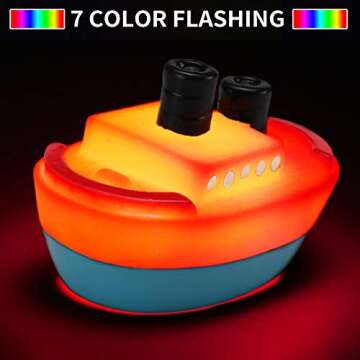 Light Up Boat Bath Toys for Kids - Fun & Safe!