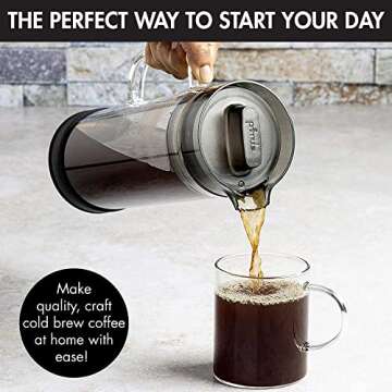 Primula Cold Brew Pour Over Glass Coffee Maker - Brew, Store & Serve in One