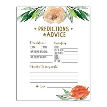 Baby Shower Games Bundle with "Coming Soon" Gold Glitter Banner | Set of 4 Activities | 50 Sheets Each | Emoji Pictionary | Baby Name Race | Mommy or Daddy | Baby Predictions & Advice | 8.5" x 5.5"