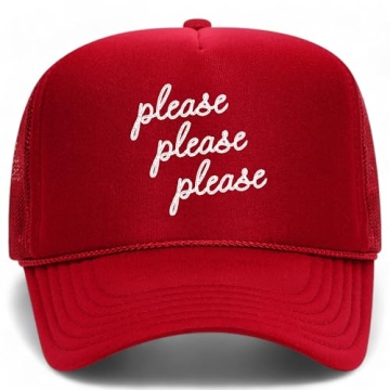 Please Please Please Trucker Hat | Trendy Vintage Cute Graphic Pop Girly | Premium Foam Trucker Hat ...