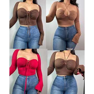 Stylish Halter Crop Top for Women - KERPELLY