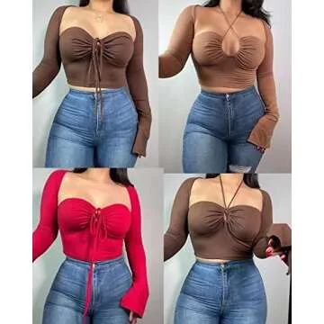 Stylish Halter Crop Top for Women - KERPELLY