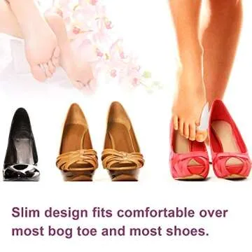 Promifun Gel Bunion Protector Shield, 10 Pack of Bunion Pads and Cushions, Bunion Guard for Big Toe, Relieve Foot Pain from Friction, Rubbing and Pressure (FSA or HSA Eligible)