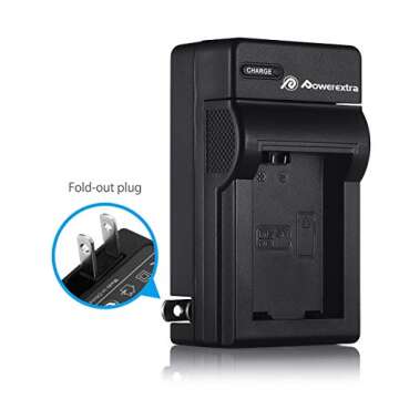 Powerextra Battery (4-Pack) and Charger for Sony NP-FW50 Battery and Sony ZV-E10, Alpha a6500, Alpha a6300, Alpha a6000, Alpha a7 II, Alpha a7R II, Alpha a7S II, Alpha a5000, Alpha a5100 Camera