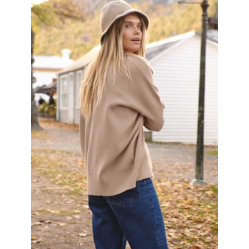 ANRABESS Women's Casual, Khaki, Large