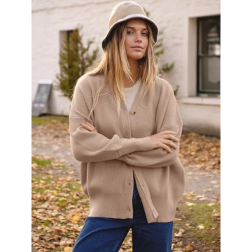 ANRABESS Women's Casual, Khaki, Large