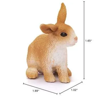Schleich Farm World Bunny Rabbit Toy for Kids Ages 3+