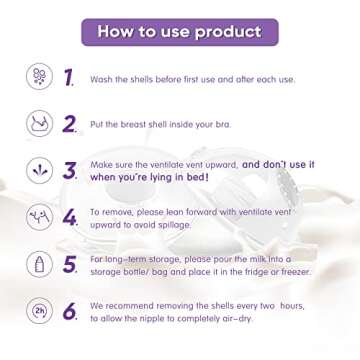 Termichy Milk Collector for Breastfeeding - Soft Breast Shells for Sore Nipples (2 oz/75 ml, 2 pcs)