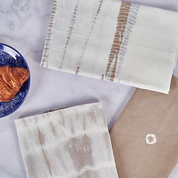 Folkulture Fall Kitchen Towels or Dish Towels, 20x26 Inches Tea Towels with Hanging Loop or Hand Tow...