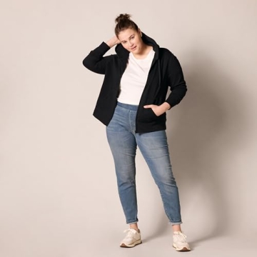 Amazon Essentials Women's Cozy Full-Zip Hoodie in Black