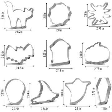 Halloween Cookie Cutters Set 10pcs for Fun Baking