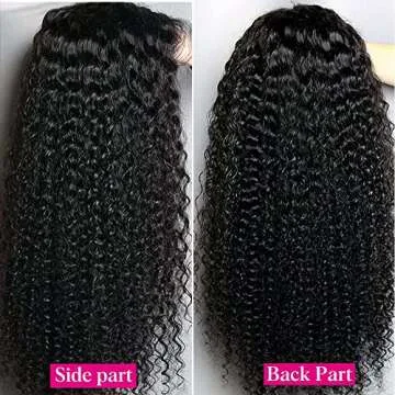 SOVO Deep Wave Lace Front Wigs Human Hair 13x4 Curly Wigs for Women 180% Density Brazilian Virgin Lace Frontal Wet and Wavy Glueless Wigs Human Hair Pre Plucked Baby Hair Natural Color 22inch