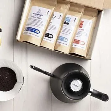 Bean Box Gourmet Coffee Sampler | Specialty Coffee Gift Basket | Coffee Gift Set | Coffee Gifts for Women and Men | Birthday Gifts for Her | Care Package | Whole Bean Coffee | 4 Piece Variety Set