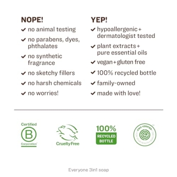 Everyone 3-in-1 Lavender Soap - Gentle, Eco-Friendly, Versatile Cleanser