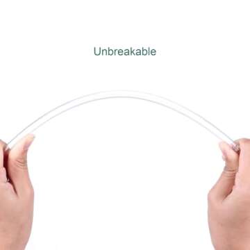 Dakoufish 11 Inch Clear Reusable Thick Plastic Drinking Straws Extra Long for 24oz & 40oz Mason Jar Tumblers,Set of 12 Pcs Straws with Cleaning Brush (11inch, Clear)