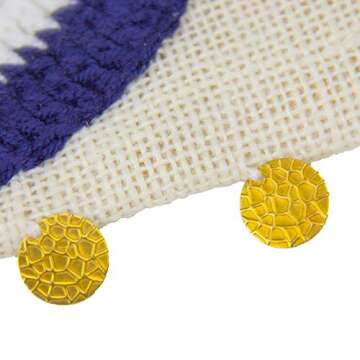 Evil Eye Clutch Bag Eco Friendly Jute Handheld Purse Large Space Zipper Closure Wipeable Liner Crystal Decoration