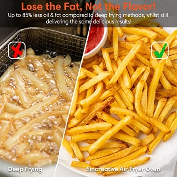 Versatile 10-in-1 Air Fryer Toaster Oven, Black, 10.6 QT